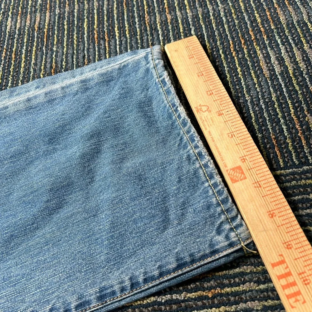 Vintage Polo Ralph Lauren Jeans 35x32 Blue 67 Straight Leg Denim Light Wash